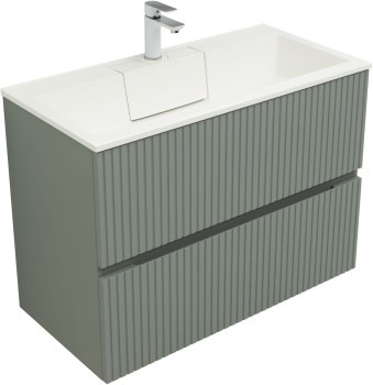 AQUANET Тумба с раковиной Джейн 90 цв.мисти грин (раковина Фортуна) AQUANET-332518