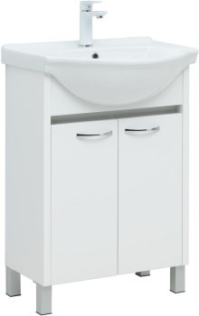 AQUANET Тумба с раковиной Донна 60 цв.белый глянец (Shenxin) AQUANET-308382