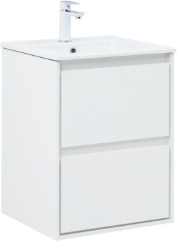 AQUANET Тумба с раковиной Милан (Flash) 50 цв. белый глянец AQUANET-340317