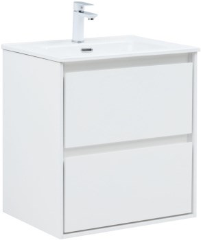 AQUANET Тумба с раковиной Милан 60 цв. белый глянец AQUANET-340152