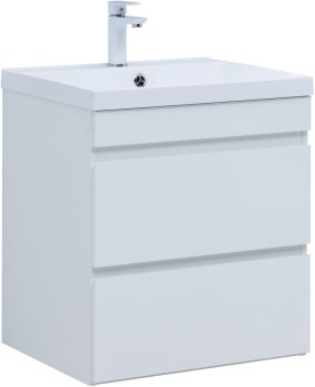 AQUANET Тумба с раковиной Нота new 58 цв.белый глянец AQUANET-335870