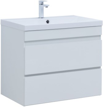 AQUANET Тумба с раковиной Нота new 75 цв.белый глянец AQUANET-335871