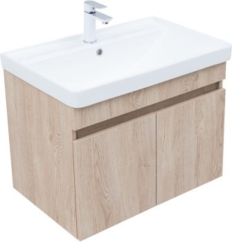 AQUANET Тумба с раковиной Оптима 70 цв. дуб светлый AQUANET-345357