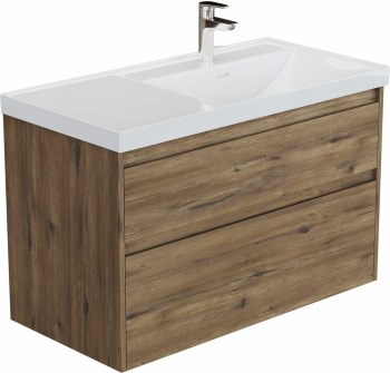 AQUANET Тумба под раковину Nova Lite 2.0 100 дуб рустикальный, правая AQUANET-346319