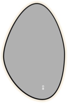 AQUANET Зеркало Контур 700х1000 LED TX ассиметричное, антипар, черный AQUANET-367659