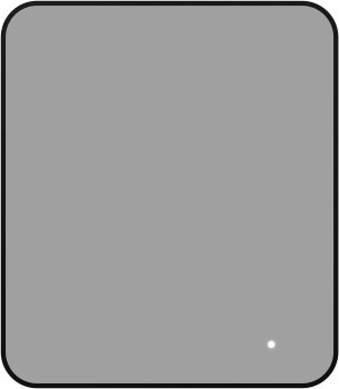 AQUANET Зеркало Контур 800х700 LED TX черный AQUANET-367650