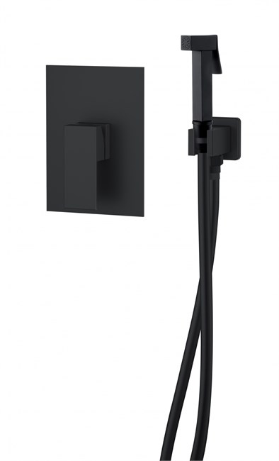 DK Смеситель для душа Bayern.Liszt DA1515005 с гигиеническим душем встраиваемый черный DA1515005