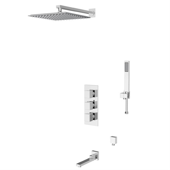 DK Душевая система для ванны и душа Bayern.Liszt DA2515601A04 встраиваемый термостатический с изливом хром DA2515601A04