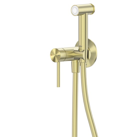 ABBER Смеситель Wasser Kreis 316 AF8125BG с гигиеническим душем, брашированное светлое золото AF8125BG