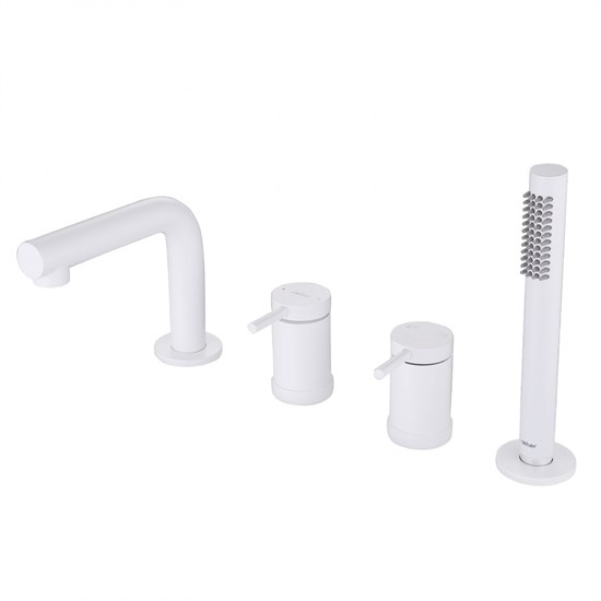 ABBER Смеситель Emotion AF8813W на борт ванны, белый матовый AF8813W