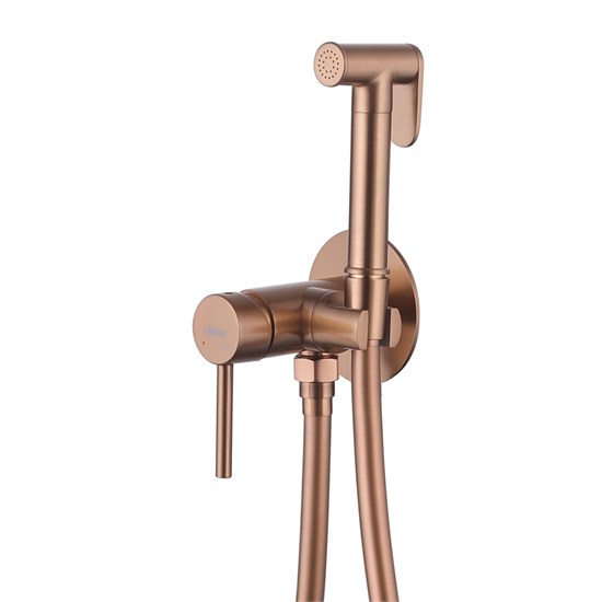 ABBER Смеситель Wasser Kreis AF8125MRG с гигиеническим душем, розовое золото матовое AF8125MRG