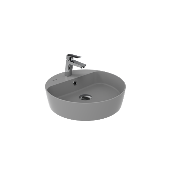 CREAVIT Раковина мебельная (45 см) ХОЛОДНЫЙ СЕРЫЙ МАТОВЫЙ LP146-00CG00E-0000 LP146-00CG00E-0000