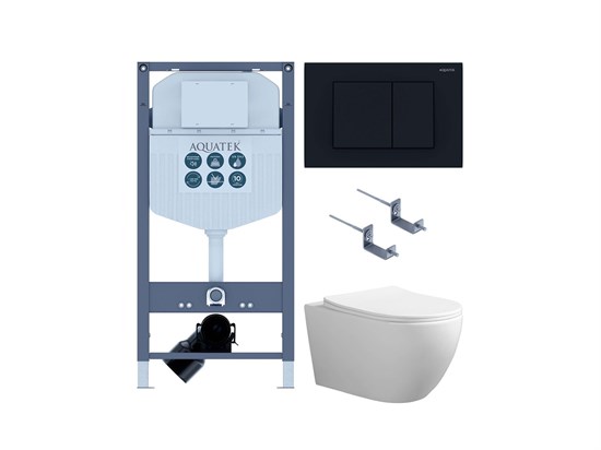 AQUATEK SET СОФИЯ-012/INS-23 (рама INS-0000023 + крепёж KKI-0000002 + клавиша KDI-0000012 + унитаз СОФИЯ AQ1801T-00 с тонким сиденьем sc) SET AQUATEK СОФИЯ-012/INS-23