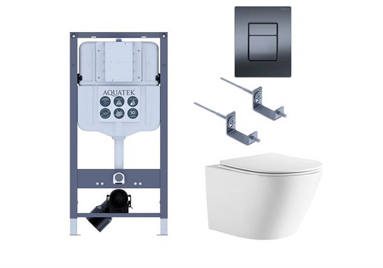 AQUATEK SET ЛИБЕРТИ-PNN04 4в1 (рама INSP-0000002 +крепёж KKI-0000002+клавиша PNN-0000004 +унитаз ЛИБЕРТИ AQ1999T-00 с тонким сиденьем sc) SET AQUATEK ЛИБЕРТИ-PNN04 4в1