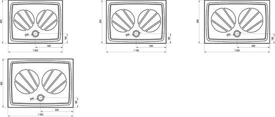 RAVAK Galaxy Pro/Gigant Pro Душевой поддон прямоугольный размер 120x70 см, белый XA03G101010