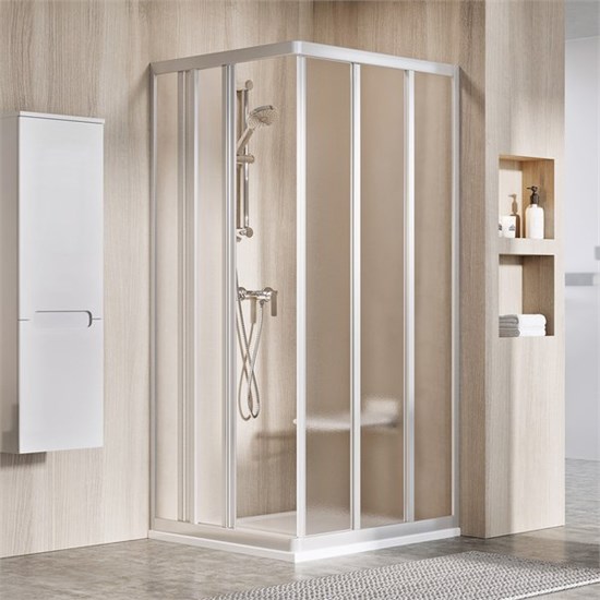 RAVAK Supernova Душевой уголок квадратный размер 90x90 см двери раздвижные, профиль - сатин / стекло - матовое 15V70UR2ZG
