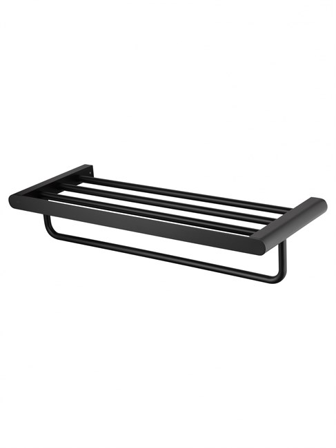 WONZON & WOGHAND Полотенцедержатель с полкой CARBON, Черный (WW-7781) WW-7781