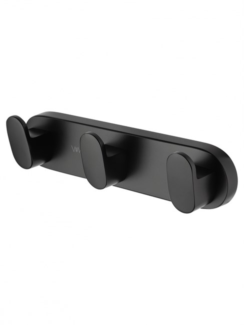 WONZON & WOGHAND Вешалка с 3 крючками для ванной CARBON, Черный (WW-7735) WW-7735