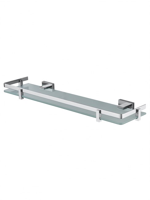 WONZON & WOGHAND Стеклянная полка для ванной FLAT, Хром (WW-9727) WW-9727