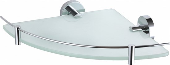 WONZON & WOGHAND Стеклянная полка для ванной угловая EASY, Хром (WW-8117) WW-8117