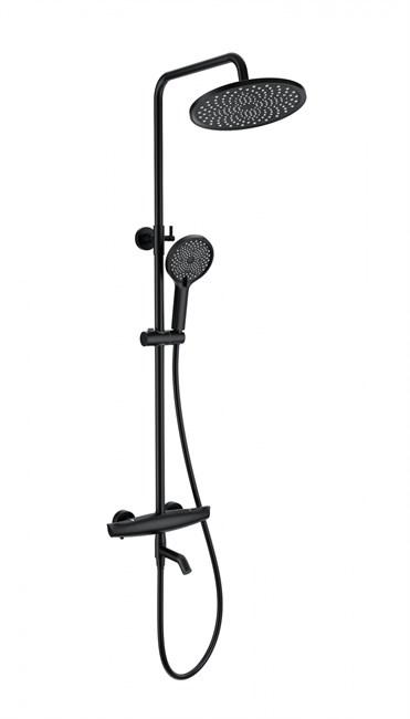 WONZON & WOGHAND Душевая система с термостатом CAPSULE, Черный матовый (WW-B3031-A2-MB) WW-B3031-A2-MB