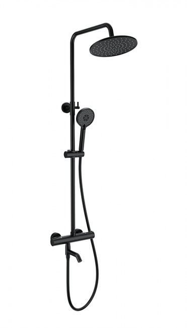 WONZON & WOGHAND Душевая система с термостатом INN 4, Черный матовый (WW-B3047-A1-MB) WW-B3047-A1-MB