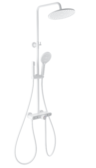 WONZON & WOGHAND Душевая система с термостатом MUSE Selesta, Белый матовый (WW-B4113-MW) WW-B4113-MW