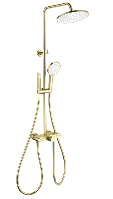 WONZON & WOGHAND Душевая система с термостатом MUSE Selesta, Брашированное золото (WW-B4113-BG) WW-B4113-BG