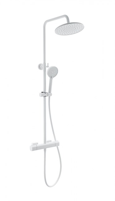 WONZON & WOGHAND Душевая система с термостатом STAY 1, Белый матовый (WW-B3051-A-MW) WW-B3051-A-MW