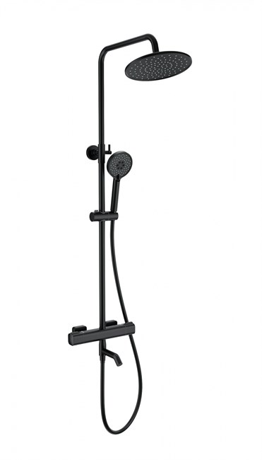 WONZON & WOGHAND Душевая система с термостатом STAY 1, Черный матовый (WW-B3051-A1-MB) WW-B3051-A1-MB