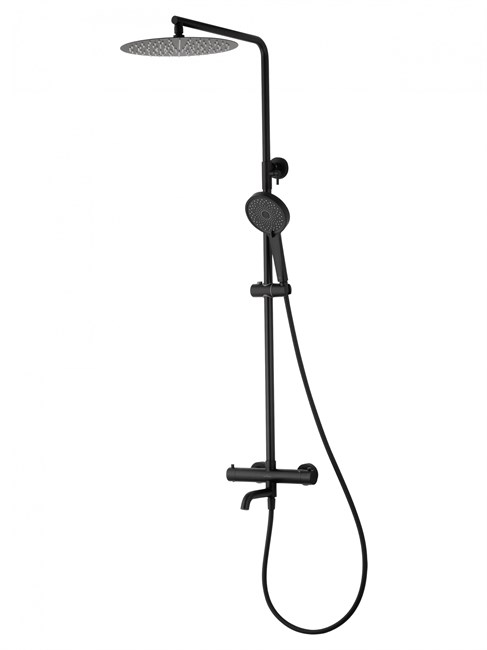 WONZON & WOGHAND Душевая система с термостатом STICK, Черный матовый (WW-88739903-MB) WW-88739903-MB