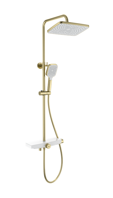 WONZON & WOGHAND Душевая система с термостатом ThermoKlick, Брашированное золото (WW-B3098-A-BG) WW-B3098-A-BG