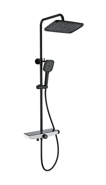 WONZON & WOGHAND Душевая система с термостатом ThermoKlick, Черный матовый (WW-B3098-A-MB) WW-B3098-A-MB