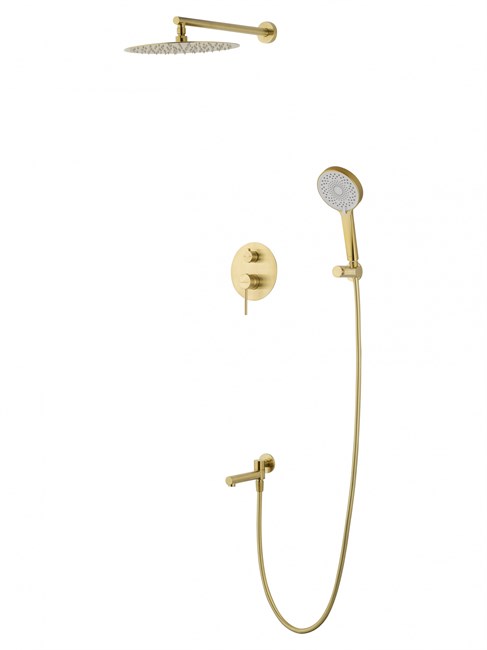 WONZON & WOGHAND Душевая система встраиваемая STICK, Брашированное золото (WW-88939017-BG) WW-88939017-BG