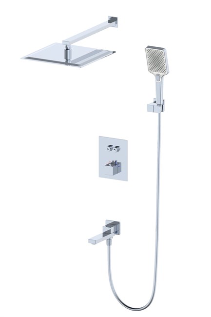 WONZON & WOGHAND Душевая система с термостатом встраиваемая , Хром (WW-88929003-CR) WW-88929003-CR