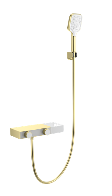 WONZON & WOGHAND Смеситель для ванны с душем Shelf, Брашированное золото (WW-B2551-BG) WW-B2551-BG