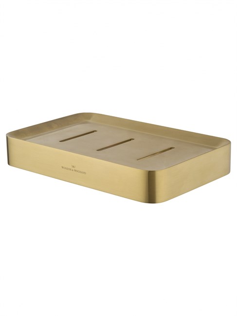 WONZON & WOGHAND Мыльница с держателем LOTTE, Брашированное золото (WW-8324-BG) WW-8324-BG