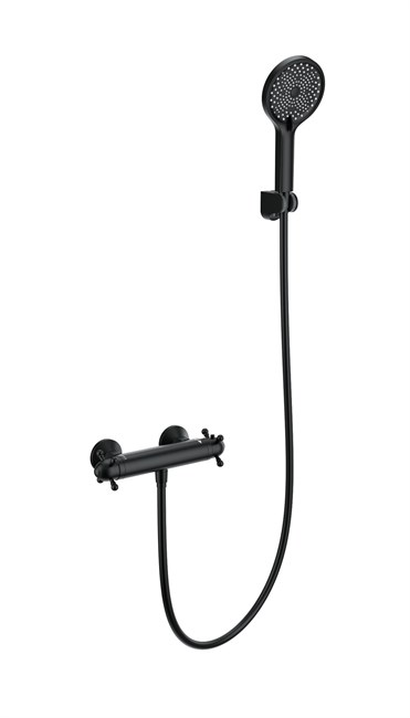 WONZON & WOGHAND Смеситель для душа с термостатом Strato, Черный матовый (WW-B2048-A-MB) WW-B2048-A-MB