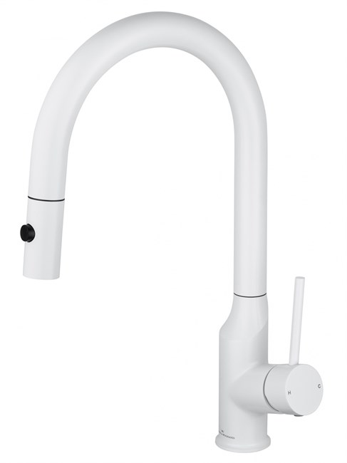 WONZON & WOGHAND Смеситель для кухни с выдвижным изливом , Белый матовый (WW-A21252-MW) WW-A21252-MW