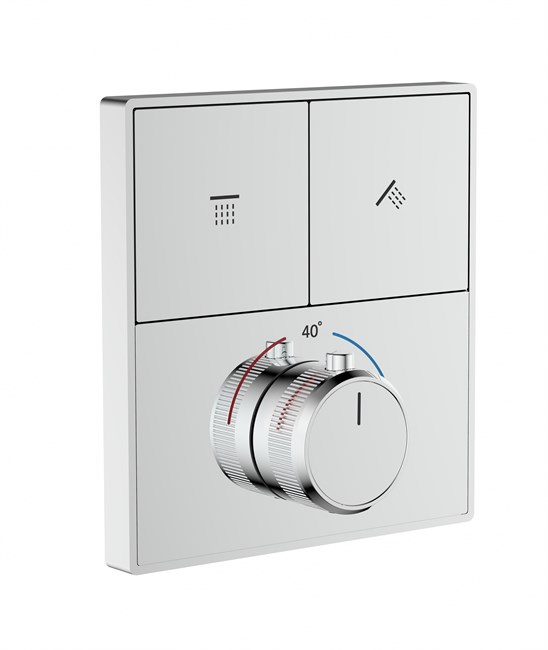 WONZON & WOGHAND Панель встраиваемого термостатического смесителя на 2 потребителя , Хром (WW-INF362A-CR) WW-INF362A-CR