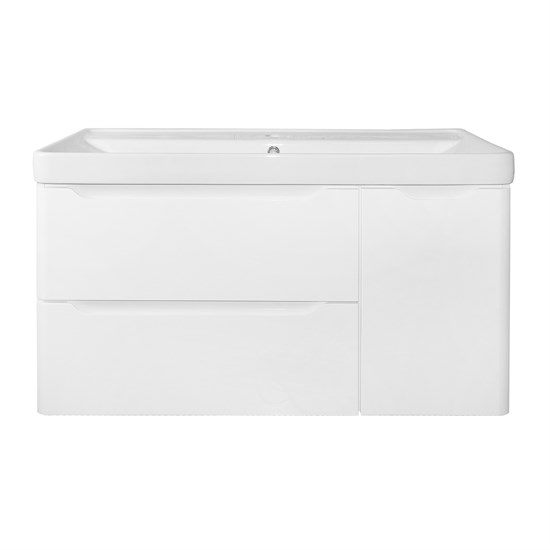 AZARIO Комплект Тумба Лотос 100/2 подвесная+дверь с раковиной Монте 100 CS00093902 CS00093902