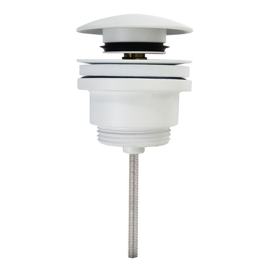AZARIO Донный клапан для раковины, CLICK-CLACK, 1 1/4, латунь, белый (AZ-105-WHI-Н) AZ-105-WHI-Н