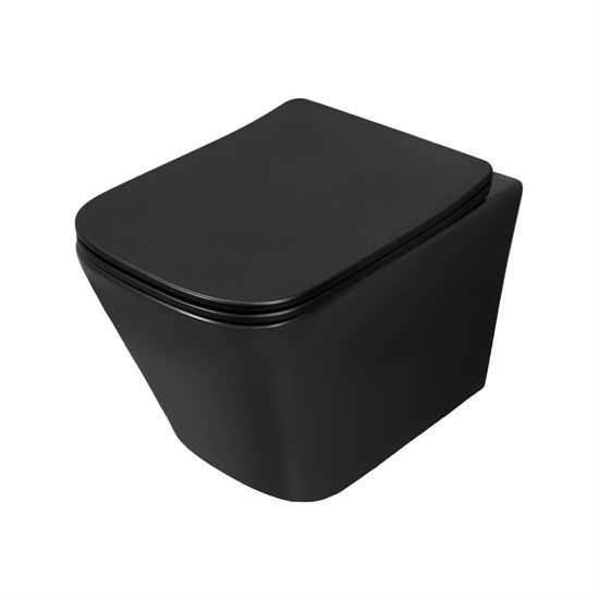 AZARIO Унитаз подвесной торнадо безободковый с быстросъемным сиденьем микролифт Ритмо AZ-2403 MB AZ-2403 MB