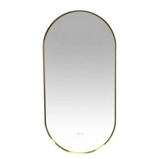 AZARIO Зеркало с подсветкой в ванную Ирина 1000х500х35 АZ-LED013925 цвет золотой матовый АZ-LED013925