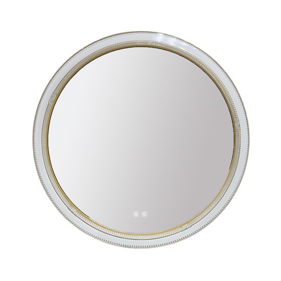 AZARIO Зеркало с подсветкой в ванную Грей 600х600х50 АZ-LED010225 цвет золотой матовый АZ-LED010225