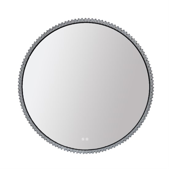 AZARIO Зеркало с подсветкой в ванную Лайвли 800х800х55 АZ-LED011925 цвет черный матовый АZ-LED011925