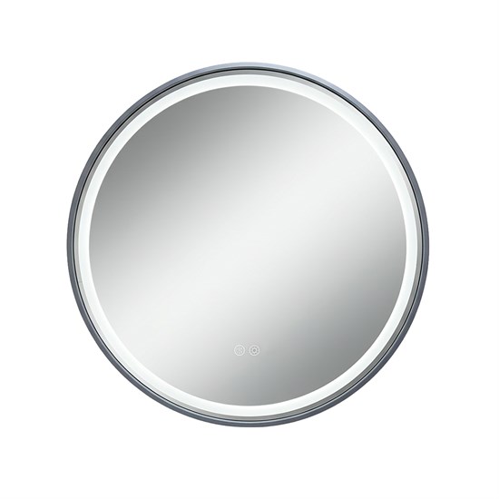 AZARIO Зеркало с подсветкой в ванную Брэд 600х600х30 АZ-LED012325 цвет серый матовый АZ-LED012325