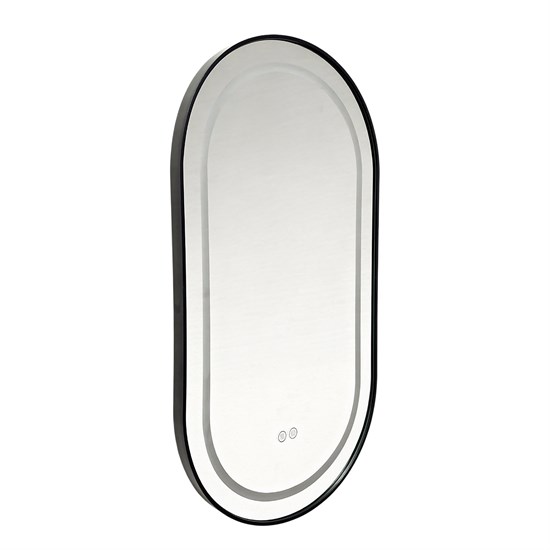 AZARIO Зеркало с подсветкой в ванную Джоли 500х900х30 АZ-LED012525 цвет черный матовый АZ-LED012525