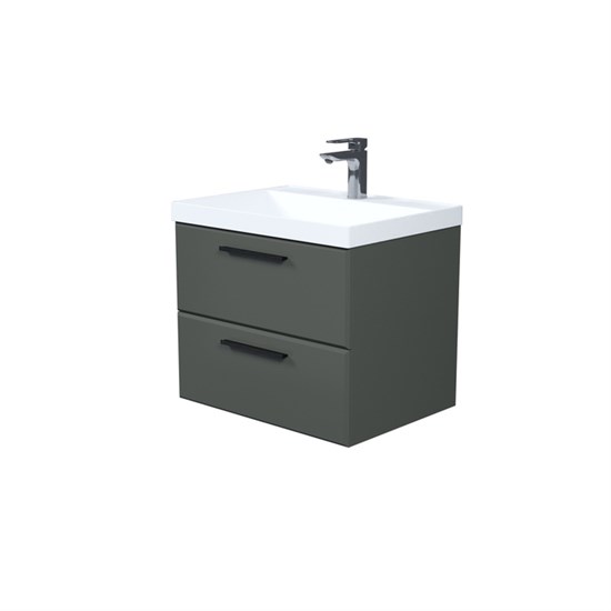 IDDIS Тумба с умывальником, подвесная, 60 см, серый, Слайд Икс (Slide X), SLX60G0i95K подходит умыв. 4516000i28 SLX60G0i95K