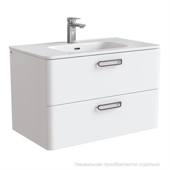 IDDIS Тумба подвесная, белая, 80 см, Брик (Brick), BRI80W0i95. Подходит умывальник: 0108000i28 BRI80W0i95